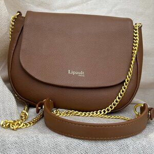 Lipault Paris Convertible Brown Crossbody Bag